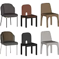 Modern Dining Chairs with Various Designs Different Colors and Material Options 3d model