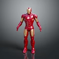 Iron Man Movie Character Action Figure with Red and Gold Armor in Standing Pose