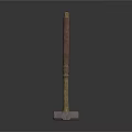 Durable Hammer With Wooden Handle And Metal Head As Construction Equipment