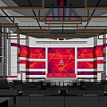 Modern Bar Clear Bar Tickahouse Area Stage 3d model