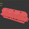 Industrial Equipment With Four White Cylindrical Tanks And Metal Base Frame For Industrial Use