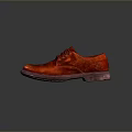 Glossy Red Leather Shoes With Classic Laces And Comfortable Sole For Daily Use