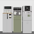 Modern Household Appliances Water Dispenser Coffee Maker In Gray Green And Stylish Design