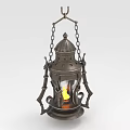 Vintage Metal Hanging Lantern Furniture with Classic Design and Candle Light