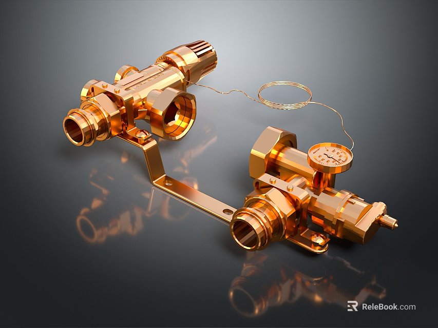 Luxurious Modern Lighting Fixture Set With Golden Metal Craft And Ornate Decorative Details 3d model 