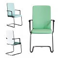 Colorful Office Chairs In Multiple Styles With Modern Design And Metal Frames 3d model