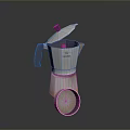 Metallic Moka Pot Kitchen Essential With Handle And Top Lid For Home Coffee Brewing