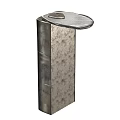 Silver Metal Containers With Cylindrical Shape Textured Surface And Lid Design For Decorative Use 3d model