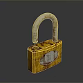 Lock combination lock metal lock antique lock old lock tools hardware tools processing tools furniture 3d model