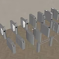 Modern Automatic Turnstiles Design For Public Facilities Security Access Control 3d model
