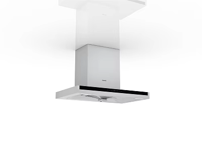 Modern Kitchen Range Hood With Stainless Steel Hanging Design For Ventilation 3d model
