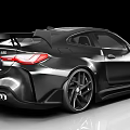 Black BMW Sports Car With Sleek Aerodynamic Body And Alloy Wheels