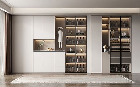 Modern Wine Cabinet 3d model