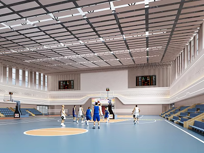 modern basketball stadium 3d model