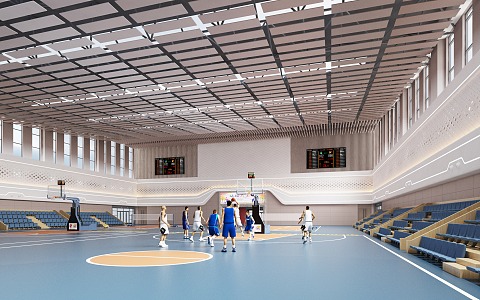 modern basketball stadium 3d model