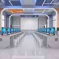 Modern Classroom Virtual Simulation Classroom Computer Classroom Robot Classroom Professional Classroom Maker 3d model