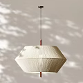 New Chinese-style Rattan-weaving Hanging Lamp Middle-ancient Cotton-thread Lamp-weaving Hemp Rope 3d model