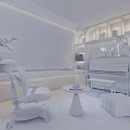 Study Room Interior Design With Window Blinds Bookshelves Piano And Orange Chair