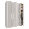 Modern White Wardrobe Interior Design With Louvered Doors And Metal Handles Home Furniture
