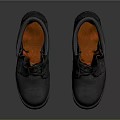 Dark Colored Leather Boots with Lace Up Design Thick Rugged Sole and Durable Style