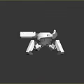 Turret Turntable Railgun Sci-fi Tower Defense Game Tower Defense Sci-fi Turret Game Turret Game Battery 3d model