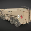Military Green Heavy Duty Multi Wheeled Tanker Truck For Flammable Cargo