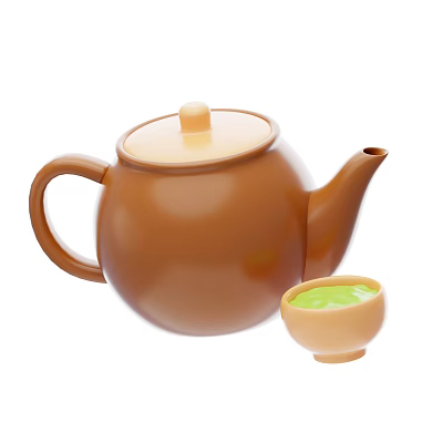 Modern Tea Set Cartoon Tea Set 3d model Modern Tea Set Cartoon Tea Set 3d model