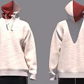 Stylish White Hoodie With Red Sleeves And Black Tight Pants Outfit