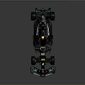 Black Formula 1 Race Car With PETRONAS RENAULT Logo And Driver Number 44