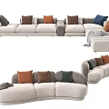 Modern Combination Sofa Combination 3d model