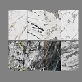 Modern Light Luxury Stone Marble Rock Slab Wall Panel Bulgari White Pandora 3d model