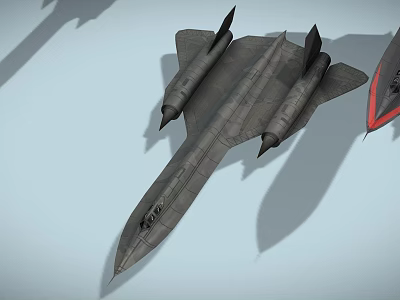 Fighter Jet 3D Model Featuring Gray Body Twin Engines Tail Fins on Light Blue Background 3d model