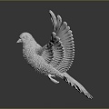 Modern Sculpture Pigeon Flat Pigeon Animal Statue Animal Sculpture 3d model