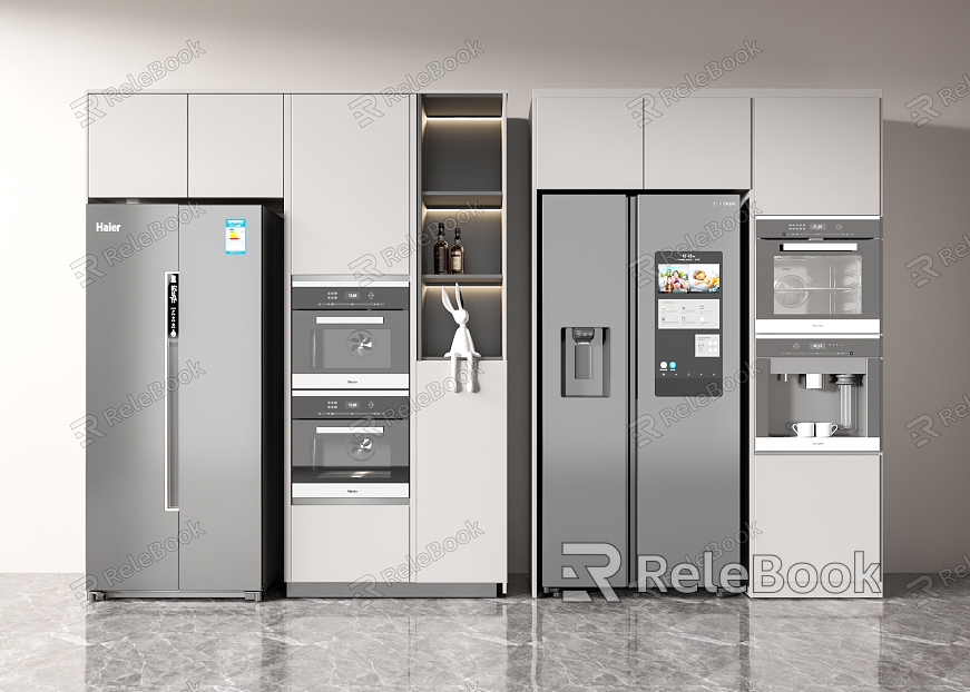 Modern Refrigerator Fridge Freezer model