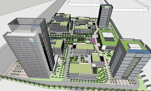 Modern Science and Technology Industrial Park 3d model