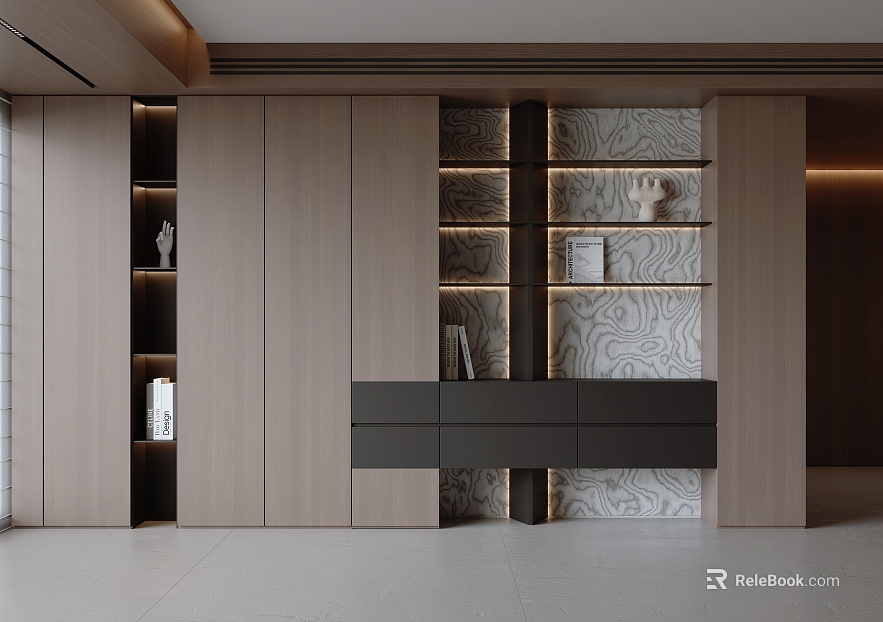 Modern Italian Bookcase texture