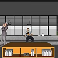 Modern Casual Lounge Area With Seating Lockers Large Windows And People Relaxing