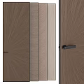 Modern Wooden Interior Doors With Various Textures Colors And Black Handles