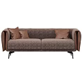Modern double sofa multiplayer sofa 3d model