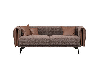 Modern double sofa multiplayer sofa 3d model