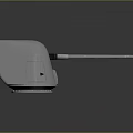 Modern Automatic Weapon with Long Barrel White Base and Control Panel 3d model