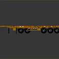 Yellow Heavy Duty Trailer Chassis With Multiple Wheels For Transport Use