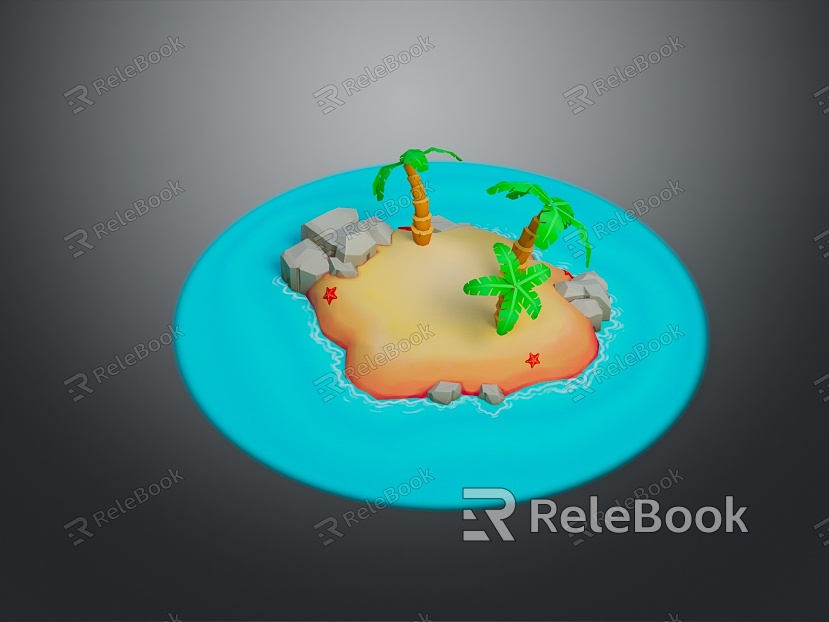 Holiday Paradise Holiday Island Holiday Island Island Island Holiday Resort Coconut Tree Cartoon Coconut Tree model