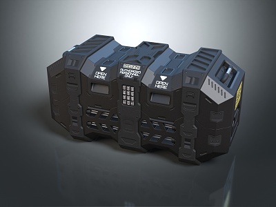 Modern Box Science Fiction Box Science Fiction Box Military Box 3d model