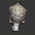 Handmade Turtle Sculpture Carving with Detailed Shell Texture Lifelike Limbs and Clay Material