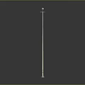 Modern Outdoor Street Lamp With Curved Metal Arm And Sleek Pole Design