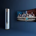 Modern Desktop Computer with Sleek Tower Design and High Resolution Display Screen