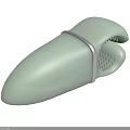 Light Green Handheld Massager With Small Bumps And Ergonomic Design For Care