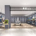 Modern Clothing Store Interior With Denim Displays Clothing Racks And Open Layout