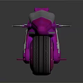 Pink Futuristic Motorcycle With Sleek Design Black Seat And Shiny Wheels